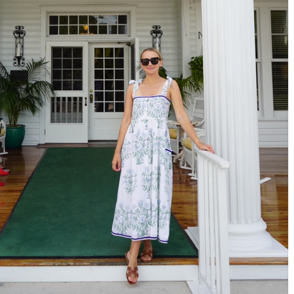 Juliet Dunn London Tie Shoulder Dress